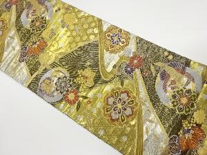 鳳凰に華文・花唐草模様織出し袋帯